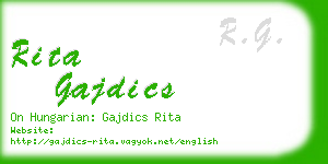 rita gajdics business card